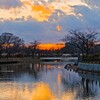 乙戸沼公園の夕陽（土浦市）（１０）～つくば市とその周辺の風景写真案内（９７０）