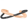 スワロフスキー 「Crystaldust Cross バングル Black, Rose gold M」5348043