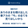 【ありのままを晒け出した】春アカの「今」の全てを見てほしいから
