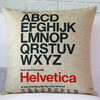 Helvetica書体クッション シンプルロゴの麻リネン素材：おしゃれなクッション・クッションカバーのまとめ