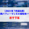 【株式】週間運用パフォーマンス＆保有株一覧（2021.7.21時点） 若干下落