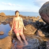 鹿児島県　指宿　干潮の時だけはいれるという「山川湾の野湯」