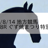 2023/8/14 地方競馬 金沢競馬 8R ぐず焼まつり特別(C2)
