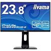 iiyama モニター ディスプレイ (23.8型/フルHD/IPS方式ノングレア/狭額縁/昇降機能/スィーベル左右45°/DP,HDMI,D-sub/3年保証) XUB2493HS-B2