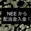 配当金生活 NEE ネクステラ・エナジーから入金。