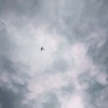 絵のような雲と飛行機