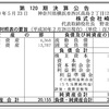 #38 崎陽軒 120期決算 利益704百万円