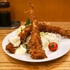 豊洲の「とんかつ八千代」で穴子フライ。