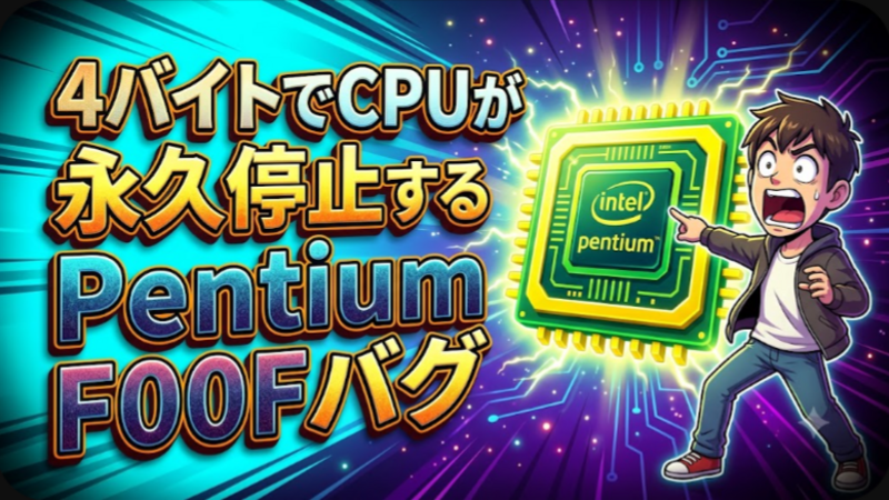 4バイトでCPUが永久停止するPentium F00Fバグの全貌と現代に学ぶ脆弱性対策