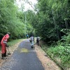 丸山城跡の参道の草刈り