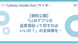 【資料公開】「LLMアプリの品質保証って何すればいいの？」の全体像を整理して勉強会をやりました