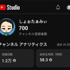 YouTubeチャンネル700名到達！