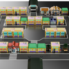 【ポケモン3Dモデル】ヤマブキシティの町外郭部の主要建物の配置が完了しました
