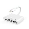 SDカードリーダー iPhone/iPad用 3in1 プラグ&プレイ iOS14 最大500mAのUSBデバイスに対応 USB カメラアダプタ 双方向データ転送 SD/Micro SDカードリーダー 写真 ビデオ キーボード 双方向