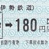 伊勢鉄道　　近畿日本鉄道津駅発行　硬券乗車券　２