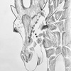 アミメキリンのはっさくを描いてみたGiraffe in Hiroshima