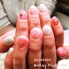 【Nail for March 2016】 テーマは春先取り（こっそりホワイトデー）