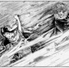 吉川英治『神州天馬侠』は大正14年から昭和3年に「少年倶楽部」に掲載され、山口将吉郎の正確で精密な挿絵と共に人気を博した。お家再興を願って山に立てこもる信玄の孫伊都丸と、大鷲の背に乗って自由に空を飛ぶことが出来る竹童の話だが、戦後に刊行された栗林正幸が挿絵を描いているポプラ社刊『神州天馬侠』を見つけた。