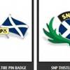 （幻の）スコットランド国　スコットランド民族党バッジ