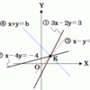 交差する直線の連立方程式の変換