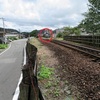 土讃線・佐川駅舎の近くを通りました。