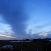 珍しい雲の夜明け空