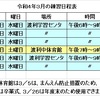 令和４年３月の練習日程