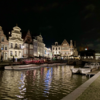 【ベルギー】2023旅行記　ヘント　夜にライトアップされた川面が光る美しい街