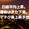 日経平均上昇。海運株はまた下落。。ハイテク株上昇予想！