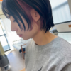 ダークカラー×ピンクアッシュの大人インナーカラー