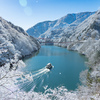 雪の庄川峡遊覧船