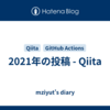 2021年の投稿 - Qiita