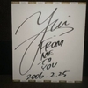 YUI　1stライブ直筆サイン 2006年　SME色紙