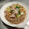 朝から肉ねぎ蕎麦