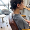 ミディアムショートのプチおだんごヘア▷サクッとまとめ髪