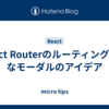 React Routerのルーティング可能なモーダルのアイデア