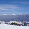 登山学校雪山実技講座　絶好の登山日和の入笠山