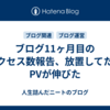 ブログ11ヶ月目のアクセス数報告、放置してたらPVが伸びた