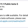 iOS11.1 Public Beta5が利用可能に【注意】インストールに問題あり