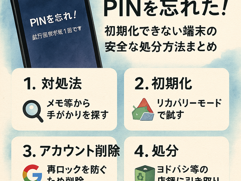 AndroidタブレットのPINを忘れた！初期化できない端末の安全な処分方法まとめ