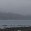 雨に煙った　橋杭岩