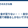 資金が足りない・・・自分の範囲で頑張るしかないですね。