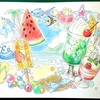 【世界のSweets＆Dishes　ぬり絵BOOK】を塗る　夏のスイーツ5