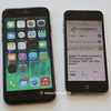 iPhone6モックアップとiPod touch第5世代の比較写真、ゴールド、シルバー、スペースグレイモデルも