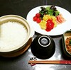 土鍋ごはんとネギたま納豆朝食✨