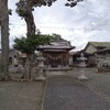 日吉神社の境内に祀られる庚申塔　福岡県宮若市福丸