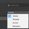 Unity - Inspector にプルダウンを表示させる