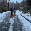 浪合にも雪が降りましたが