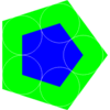 正多角形の傍心円とその中心から成る多角形