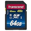 【Amazon.co.jp限定】Transcend SDXCカード 64GB Class10 UHS-I対応 400× (最大転送速度60MB/s) TS64GSDU1PE (FFP)